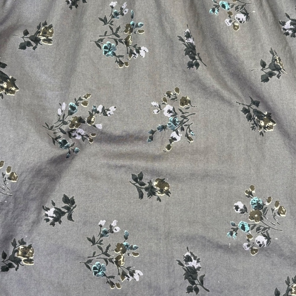 Hurley Black Top Floral Print Gray‎ Skirt Dress Cutout Back Slvless Womens Small - Picture 4 of 11